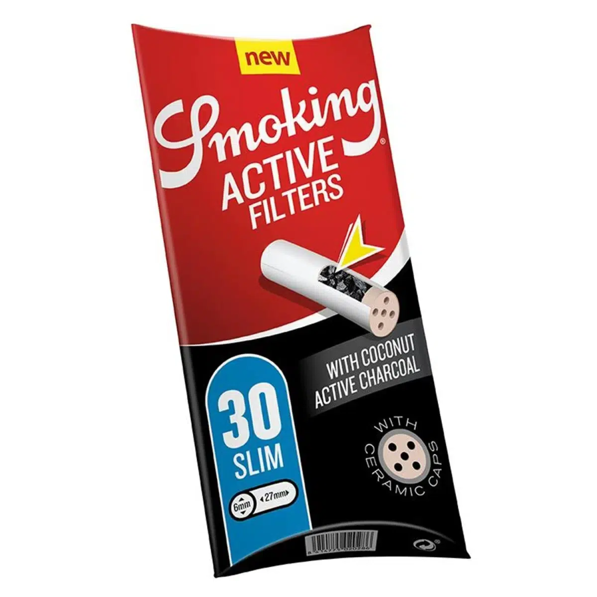 Smoking White Aktivkohlefilter Slim 6mm - 30 Stück