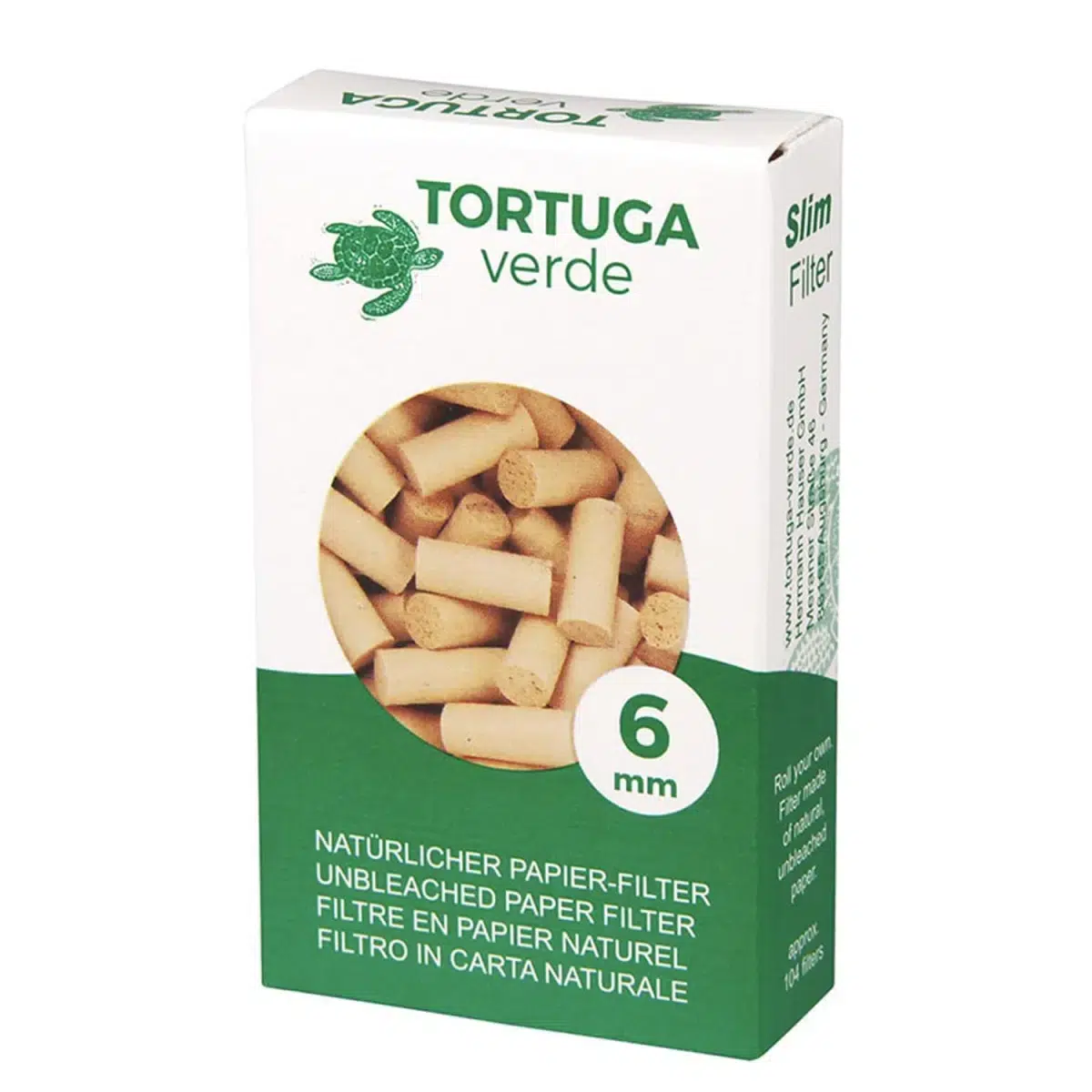 Tortuga verde Drehfilter Slim 6 mm ca. 104 Filter