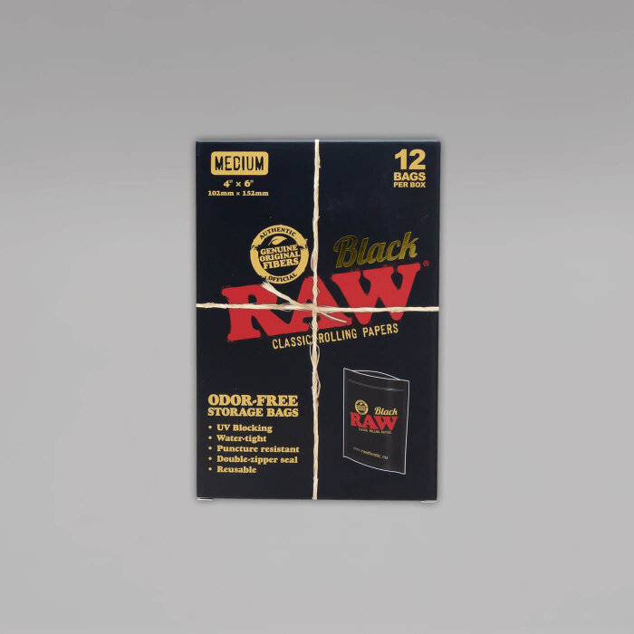 RAW Sack Black Medium, 12 Tütchen