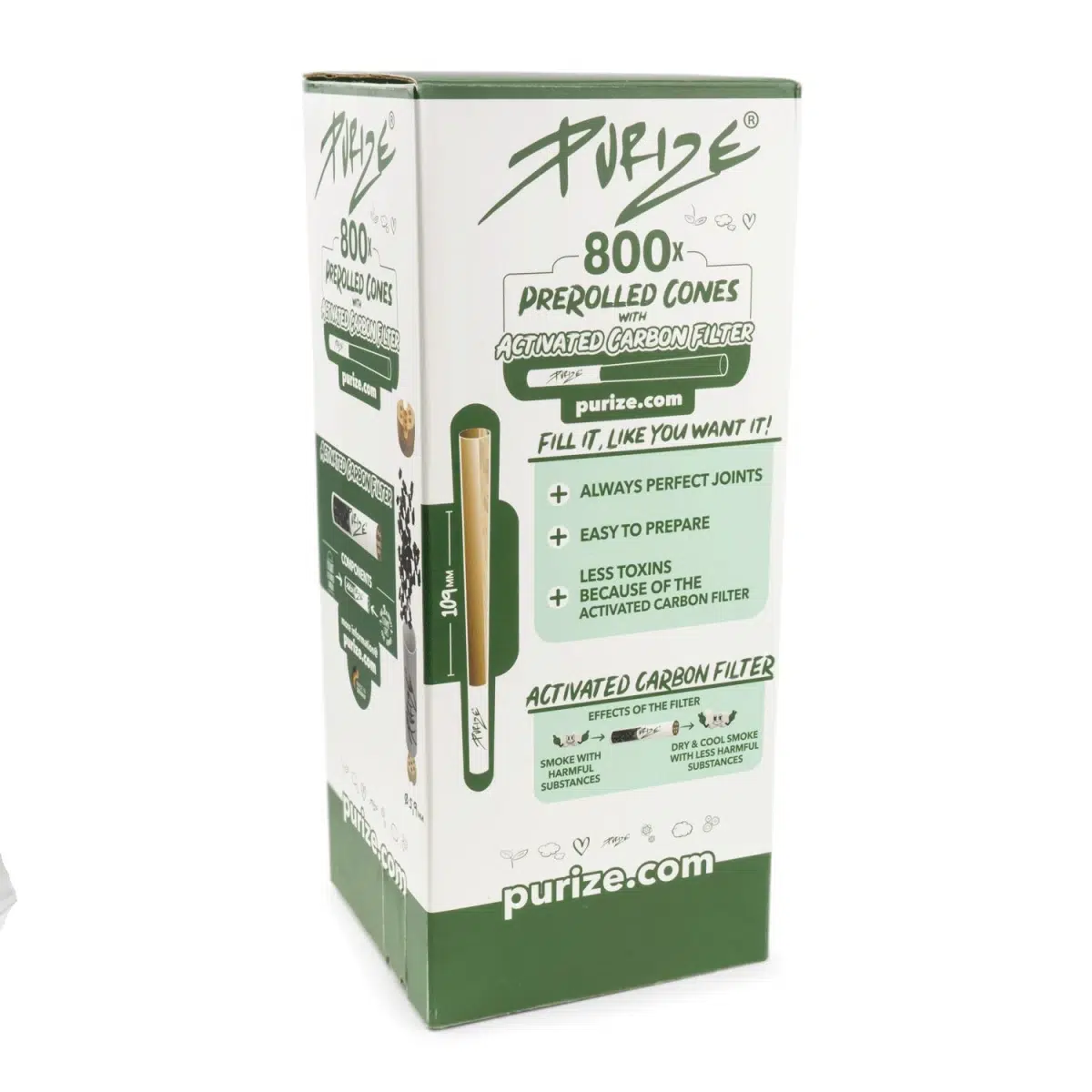 PURIZE PreRolled Xtra Slim - 800 Stück