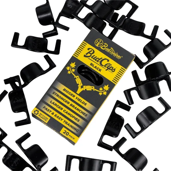 Bud Trainer BudClips LST-Clips Ultra (20 Stück) für Pflanzentraining Schwarz