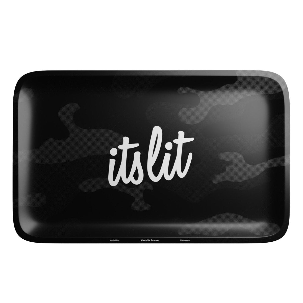 HEMPER It's Lit Black Camouflage Rolling Tray – Medium