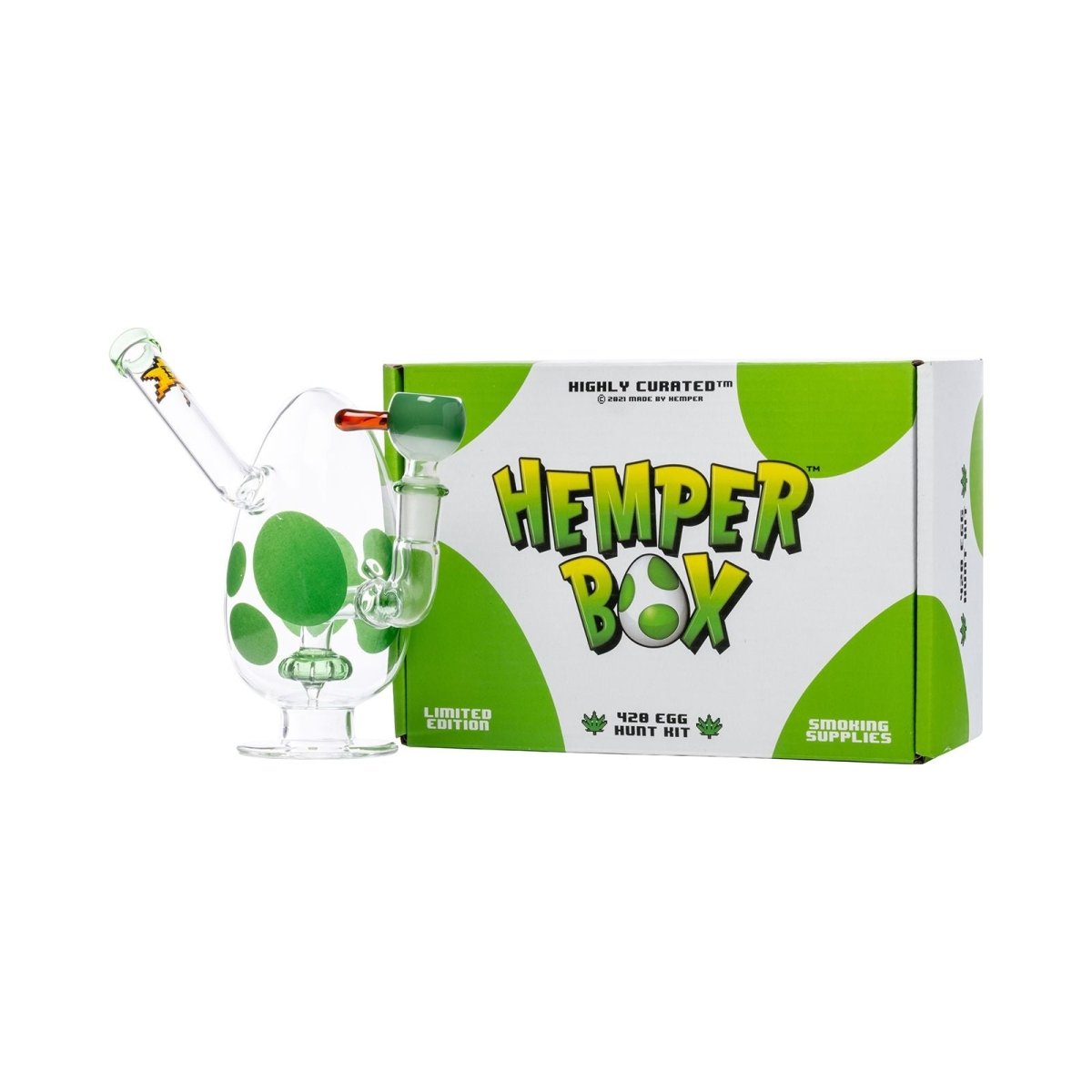 HEMPER Spotted Egg Wasserfilter-Glas – Green