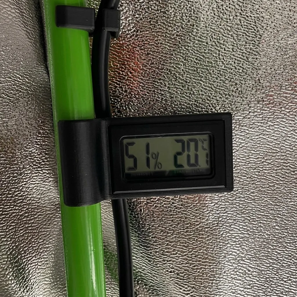 Plant Technology Hygrometer-Halterung Schwarz 3er Set Für 22 mm Stangen Rechteckig