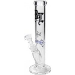 Black Leaf Zylinder Bong mit Ice 7mm blau