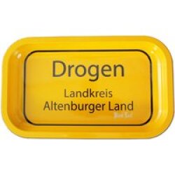 Black Leaf Rolling Tray Ortsschild DROGEN M