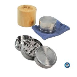 Edelstahl Deluxe Grinder 3-tlg. - Black Leaf