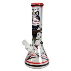 bong-discount Wasserpfeife, EIS-Bong, Glasbong | 32 cm, NS 19 (18,8mm), NS 14 (14,5mm) | klar | 7 mm dickes, robustes BOROSILIKATGLAS