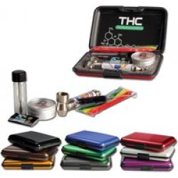 Metall-Purpfeife Set THC im Etui