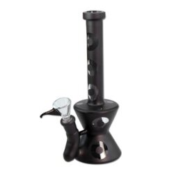 bong-discount Glasblubber Black Circles Drum schwarz