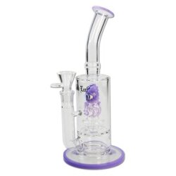 Black Leaf Wasserpfeife, PERCOLATOR-Bong, Glasbong | 28 cm, NS 19 (18,8mm) | violett | robustes BOROSILIKATGLAS