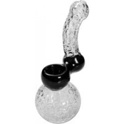 Crystal Bubbler Glaspfeife schwarz