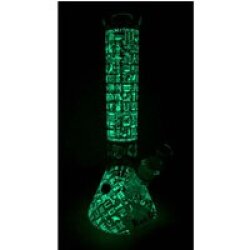 Black Leaf Hieroglyphen Beakerbong Ice Glow 7mm