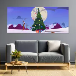 Stoffbild Weihnachten (Ausführung: Nur Stoffbild, Größe: 200×85 CM)