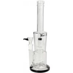 Black Leaf Bong mit Trommelperko und Inline Slit