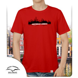 Rotes Amsterdam Amnesia-T-Shirt