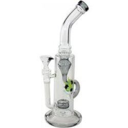 Black Leaf Recycle-Bong mit Trommelperko grau