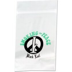 Black Leaf Smoking for Peace Zip-Beutel 50µ stark