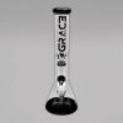 Grace Glass Limited Edition Black Beaker, Perkolator Bong, 37 cm, 18,8er/14,5er Inside Cut