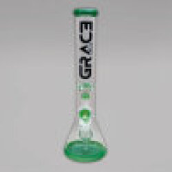 Grace Glass Limited Edition Green Beaker, Perkolator Bong, 41 cm, 18,8er/14,5er Inside Cut