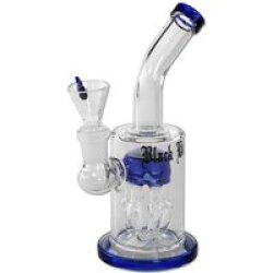 Black Leaf Bubbler mit Baumperkolator blau