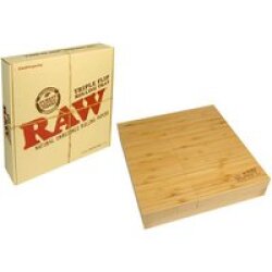 RAW Triple Flip Rolling Tray Dreh Tablett Bambus