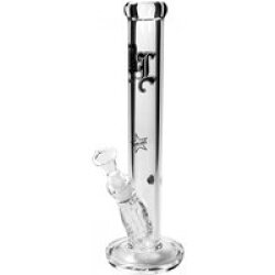 Black Leaf Zylinder Glas-Bong 9mm