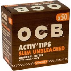 OCB ActivTips Aktivkohle Joint Slim ungebleicht