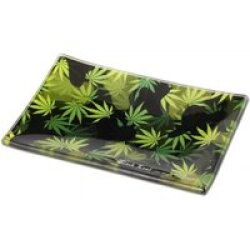 Black Leaf Camo Rolling Tray aus Glas