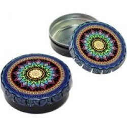 ClickClack Dose Black Leaf Mandala blau