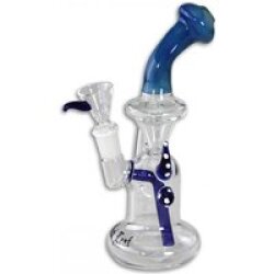 Black Leaf Glasbubbler blau