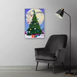 Stoffbild Weihnachten (Ausführung: Nur Stoffbild, Größe: 40x60 CM)