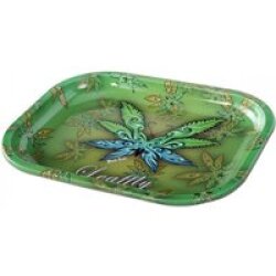 Black Leaf Rolling Tray LEAFFLY