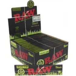 RAW Black Organic Long Hemp Paper Kingsize