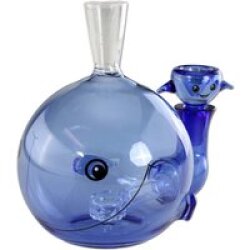 Black Leaf Bubbler BLUE WHALE