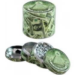 Black Leaf Dollar Aluminium Grinder 4-tlg.