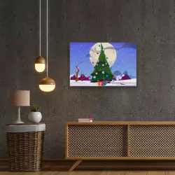 Stoffbild Weihnachten (Ausführung: Nur Stoffbild, Größe: 60×40 CM)