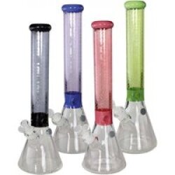 BLAZE GLASS Sandblast Beaker Bong Ice