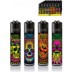 CLIPPER Feuerzeuge TRIPPY SKULLS