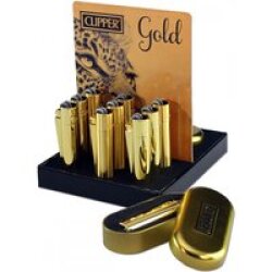 metal by CLIPPER Stahlfeuerzeug Gold