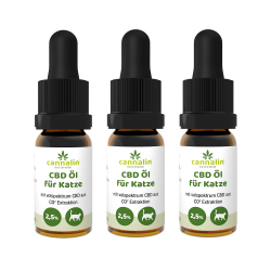 CBD Öl für Katzen mit Lachsöl 2,5% – 10 ML | 3 zum Preis von 2