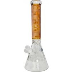 BLAZE GLASS Sandblazer Beaker Bong Ice amber