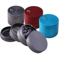 Black Leaf Aluminium Grinder 4-tlg. seidenmatt