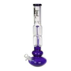 Black Leaf Wasserpfeife, PERCOLATOR-Bong, EIS-Bong | 43 cm, NS 19 (18,8mm), NS 14 (14,5mm) | blau | 5 mm dickes, robustes BOROSILIKATGLAS