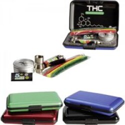 Metall-Purpfeife Set THC im Etui