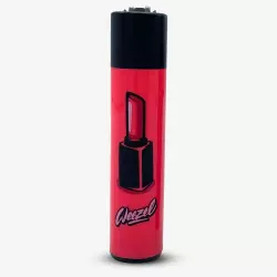 CLIPPER Feuerzeug in Pink mit Lippenstift Motiv von Hombre SUK