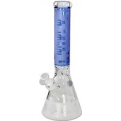 BLAZE GLASS Sandblazer Beaker Bong Ice blau