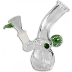 Black Leaf Glasbubbler grün