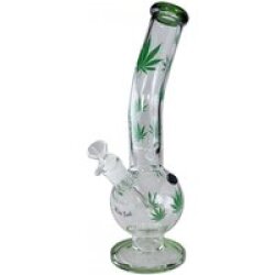 Black Leaf Icebong gebogen GREEN LEAVES