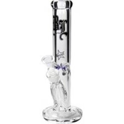 Black Leaf Zylinder Bong Ice 9mm blau